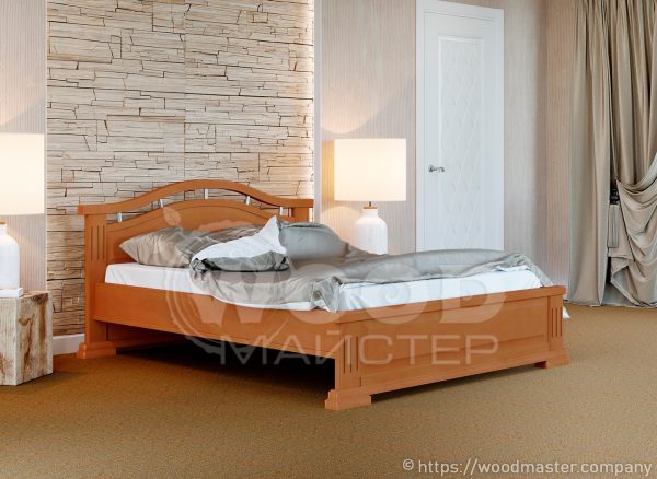 Двоспальне ліжко ЕЛІТ, колір бук