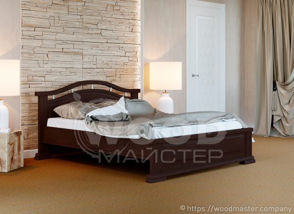Двоспальне ліжко ЕЛІТ, колір венге