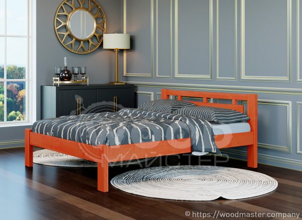 Двоспальне ліжко ПРЕСТИЖ, колір вільха
