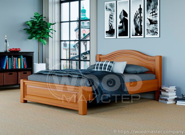 Двоспальне ліжко ВІКТОРІЯ, колір вільха