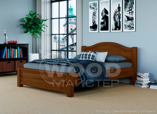 Двоспальне ліжко ВІКТОРІЯ, колір горіх